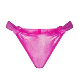 Skims Knotted Cheeky Tanga Bottom Lollipop Pink Size M